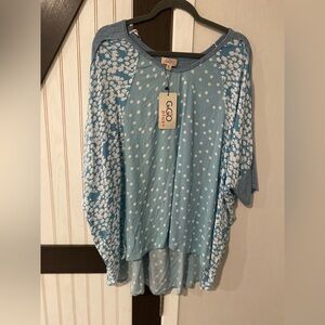 GIGIO by UMGEE PLUS Size very oversized leopard floral mixed print 1X New